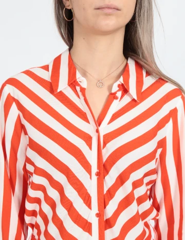 Rochie scurta Y.A.S, portocaliu/alb