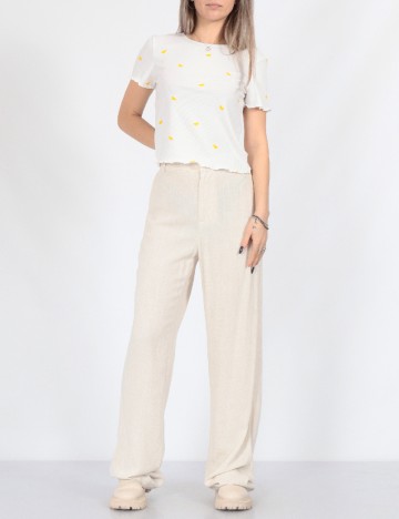 
						Pantaloni Only, crem