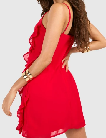 Rochie scurta Boohoo, rosu Rosu