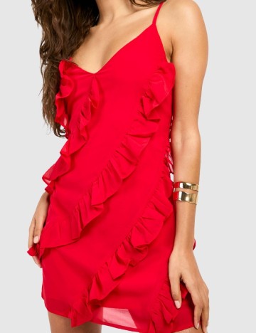 Rochie scurta Boohoo, rosu