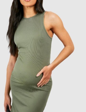 Rochie lunga Boohoo maternity, verde