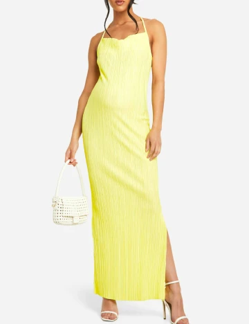 Rochie lunga Boohoo maternity, galben Galben