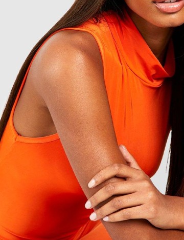 Rochie lunga Boohoo, portocaliu