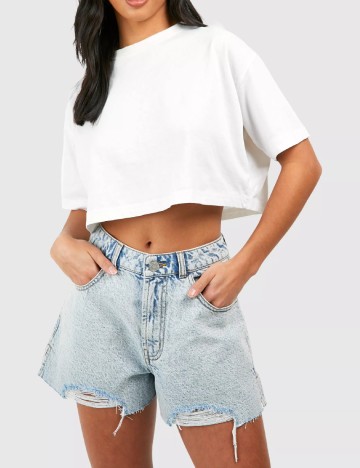 Pantaloni scurti Boohoo, albastru