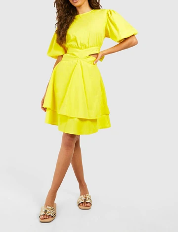 Rochie scurta Boohoo, galben