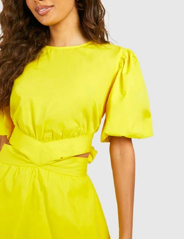 Rochie scurta Boohoo, galben