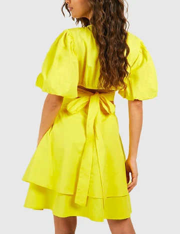 Rochie scurta Boohoo, galben