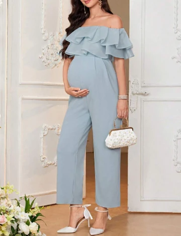 Salopeta SHEIN Maternity, albastru