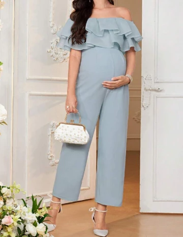Salopeta SHEIN Maternity, albastru