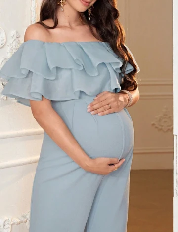 Salopeta SHEIN Maternity, albastru