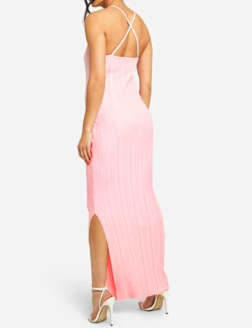 Rochie lunga Boohoo maternity, roz