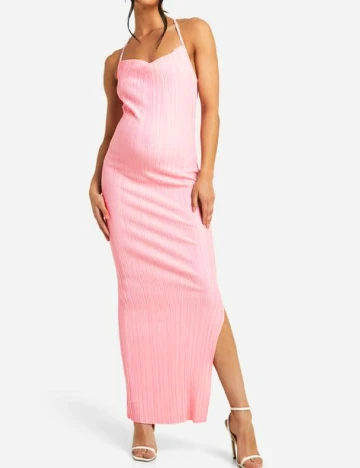 Rochie lunga Boohoo maternity, roz