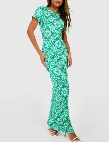 Rochie lunga Boohoo, verde