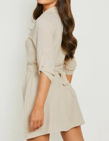 Rochie scurta Boohoo, bej