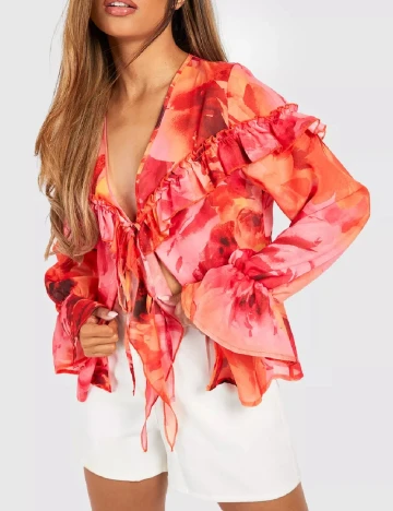 Camasa Boohoo, floral print
