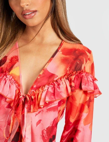 Camasa Boohoo, floral print