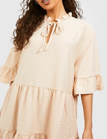 Rochie scurta Boohoo, crem