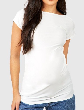 Bluza Boohoo maternity, alb
