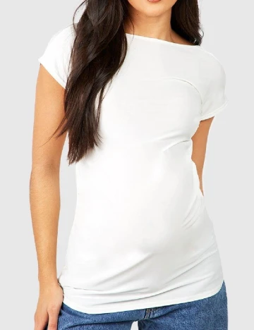Bluza Boohoo maternity, alb