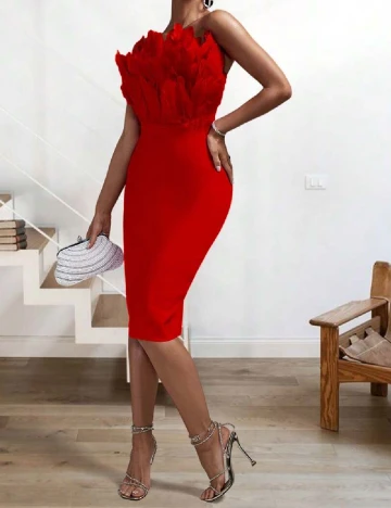 Rochie medie SHEIN, rosu