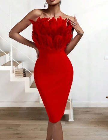 Rochie medie SHEIN, rosu