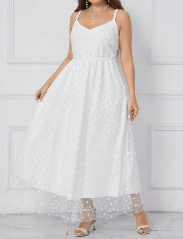 Rochie lunga SHEIN CURVE, alb