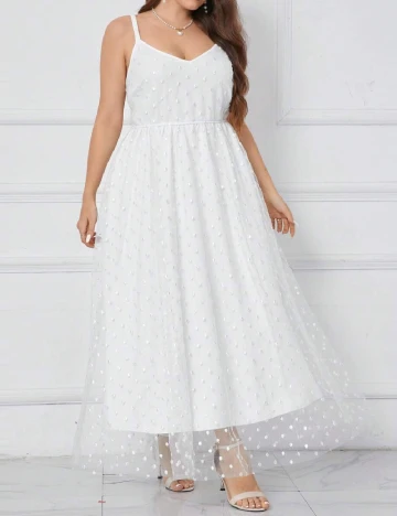 Rochie lunga SHEIN CURVE, alb