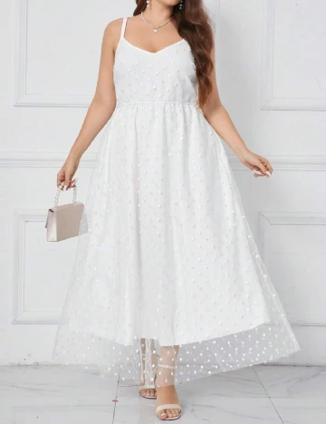 Rochie lunga SHEIN CURVE, alb