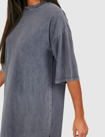Rochie lunga Boohoo, gri petrol