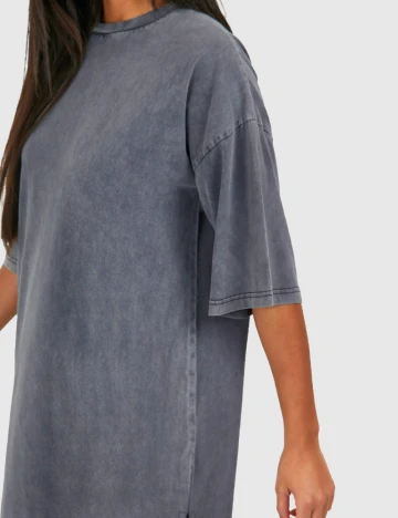 Rochie lunga Boohoo, gri petrol