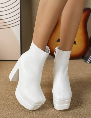
						Botine SHEIN, alb