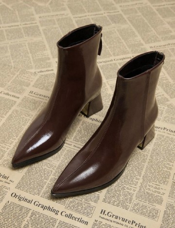 Botine SHEIN, maro