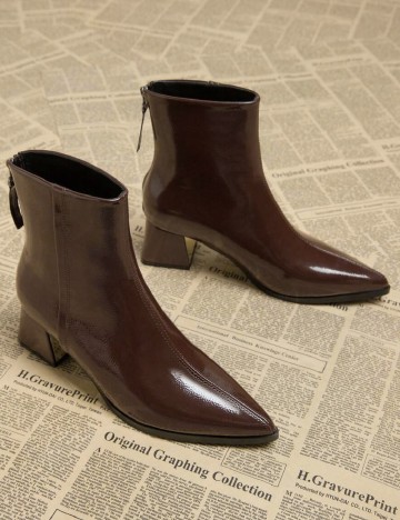Botine SHEIN, maro