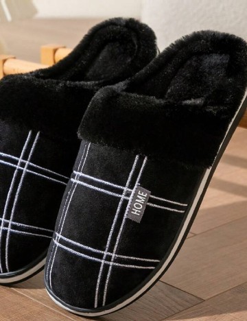 
						Papuci de Casa SHEIN, negru