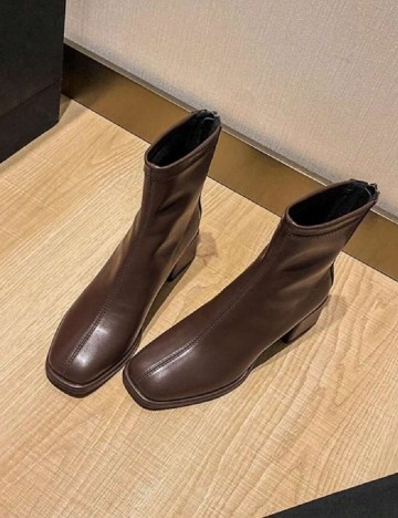 Botine SHEIN, maro