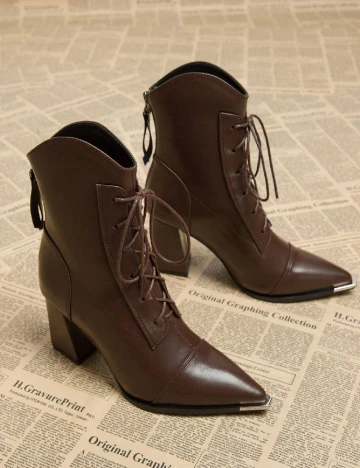 Botine SHEIN, maro