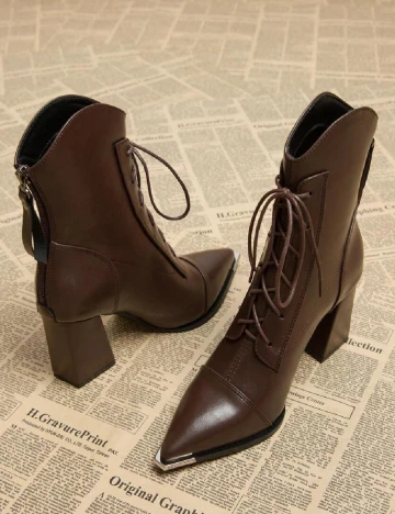 Botine SHEIN, maro