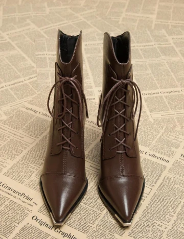 Botine SHEIN, maro