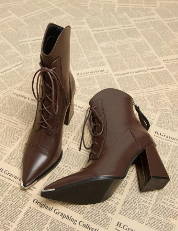 Botine SHEIN, maro