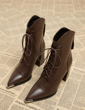 Botine SHEIN, maro