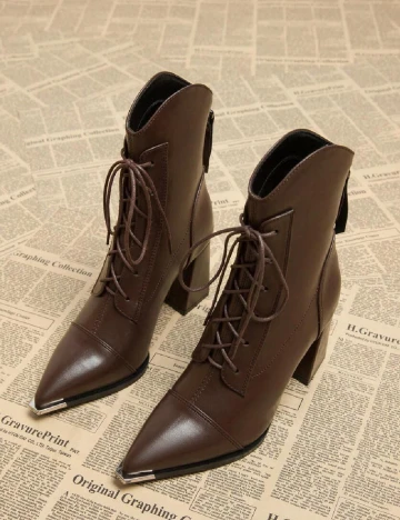 Botine SHEIN, maro