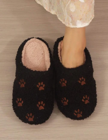 Papuci de Casa SHEIN, negru Negru