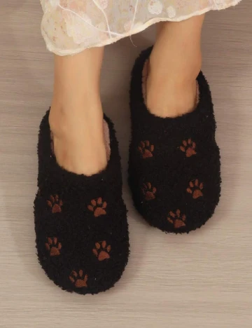 Papuci de Casa SHEIN, negru Negru