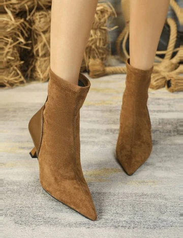 Botine SHEIN, maro