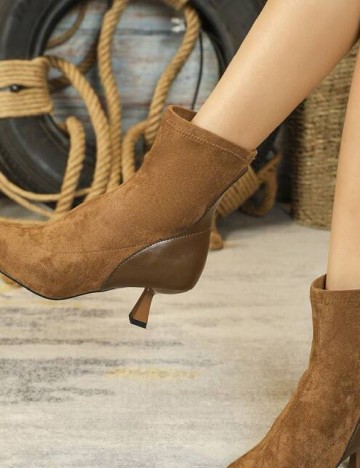Botine SHEIN, maro