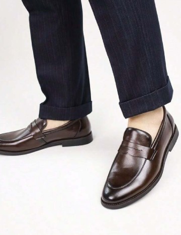 Mocasini SHEIN, maro