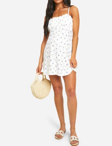 
						Rochie scurta Boohoo maternity, alb