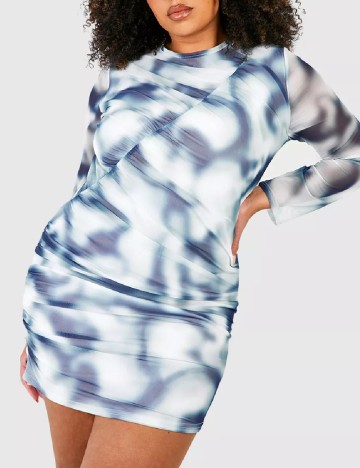 
						Rochie scurta Boohoo Plus Size, albastru