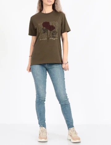 Tricou Jack&Jones, verde inchis