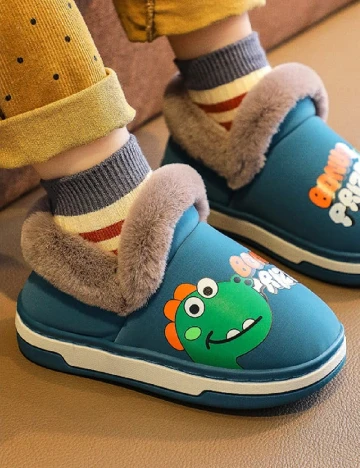 Papuci de Casa Shein Kids, bleumarin Albastru